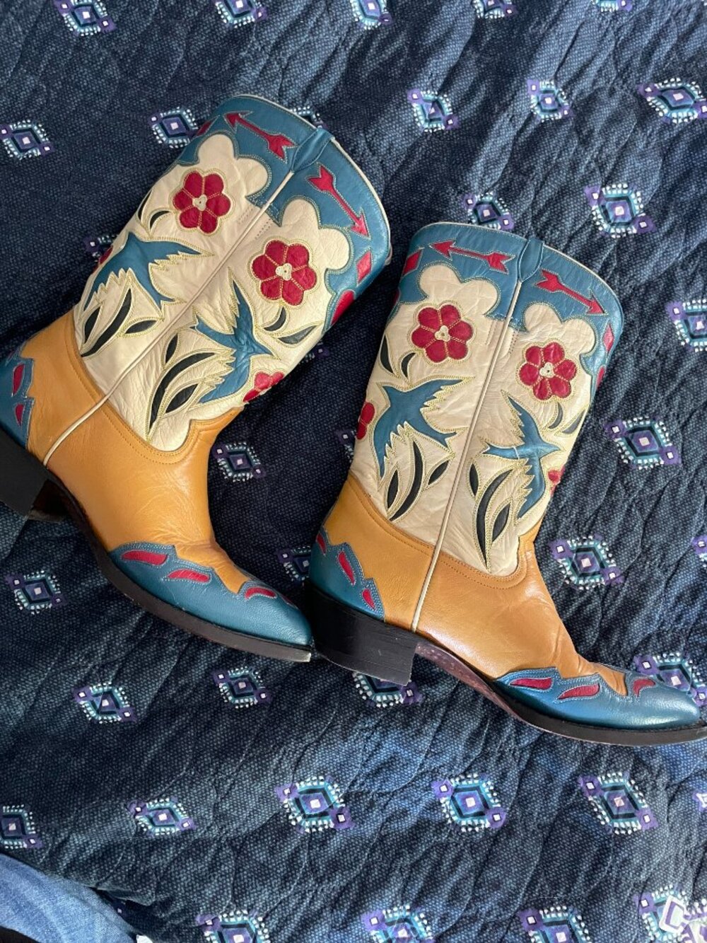 Montana Vintage Cowboy Boot Size 7.5 B RARE!